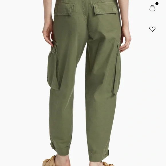 FRAME pleated wide-leg cargo pants sz 28 (4-6) - Picture 5 of 8